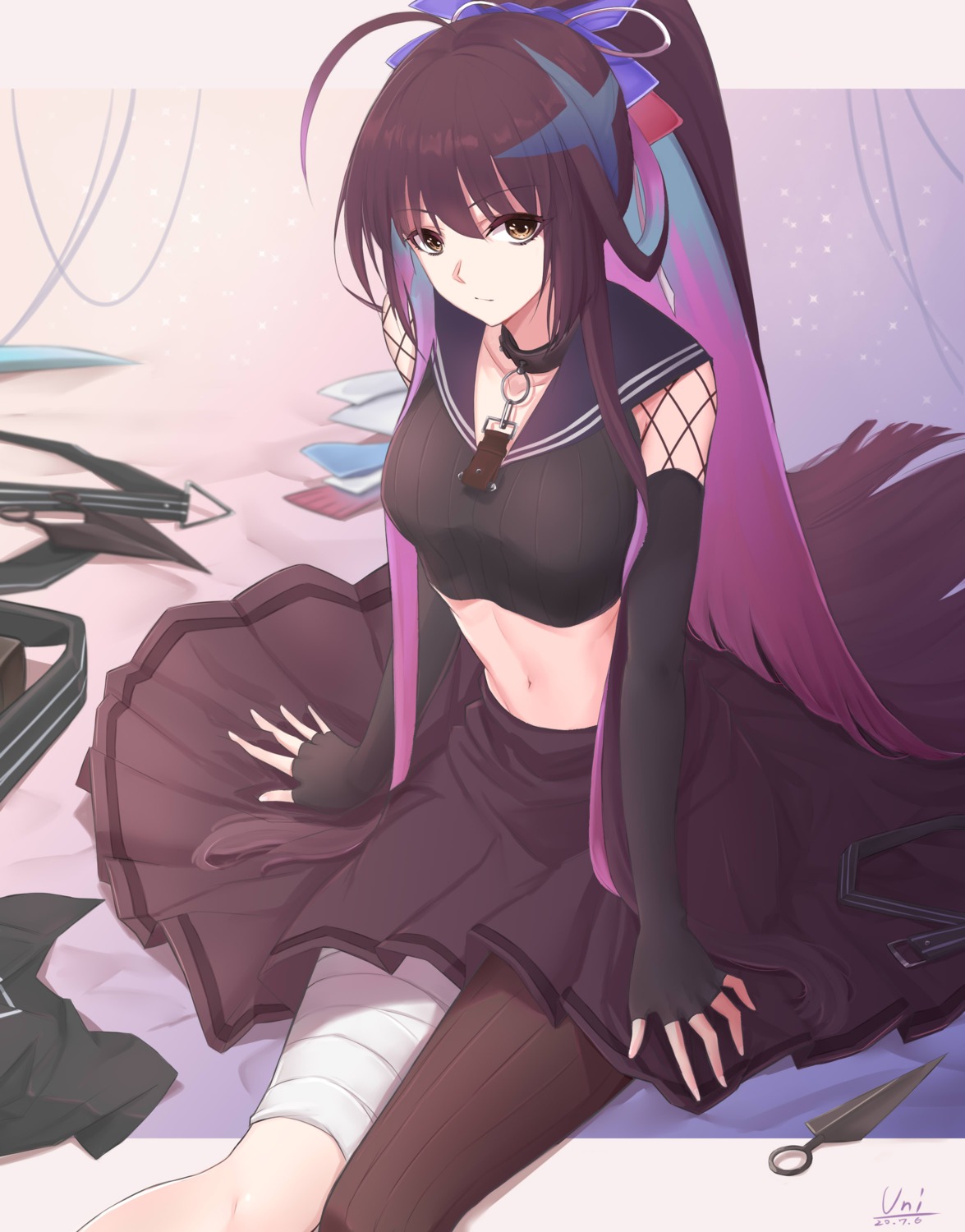 bandages, forever_7th_capital, seifuku, unique