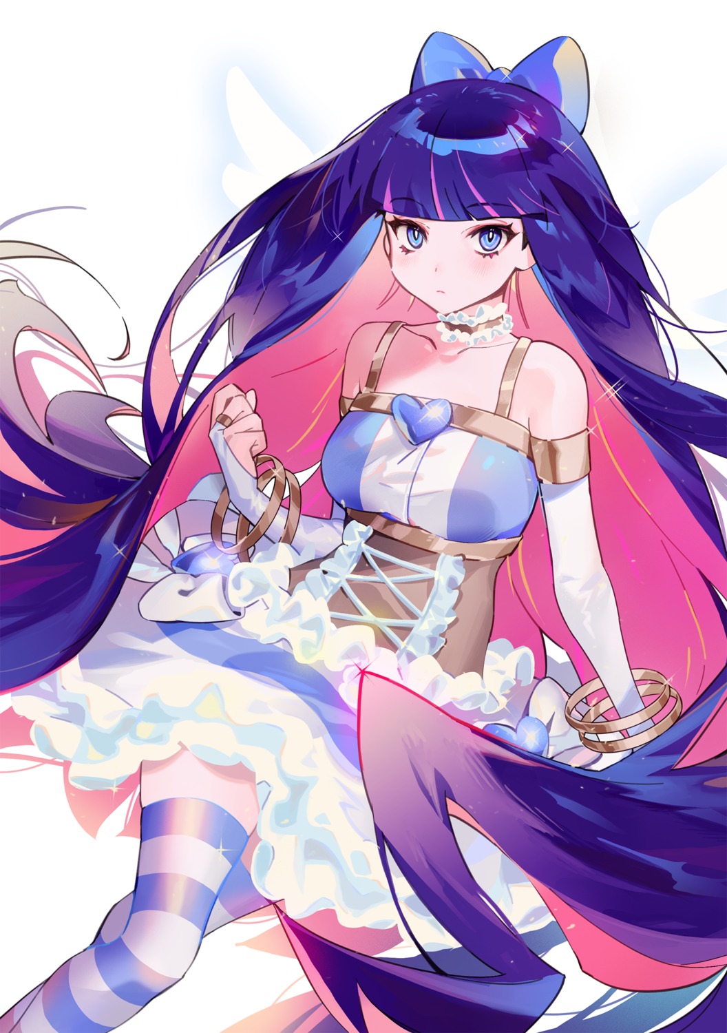 panty_&_stocking_with_garterbelt, seoji, skirt_lift, stocking, thighhighs