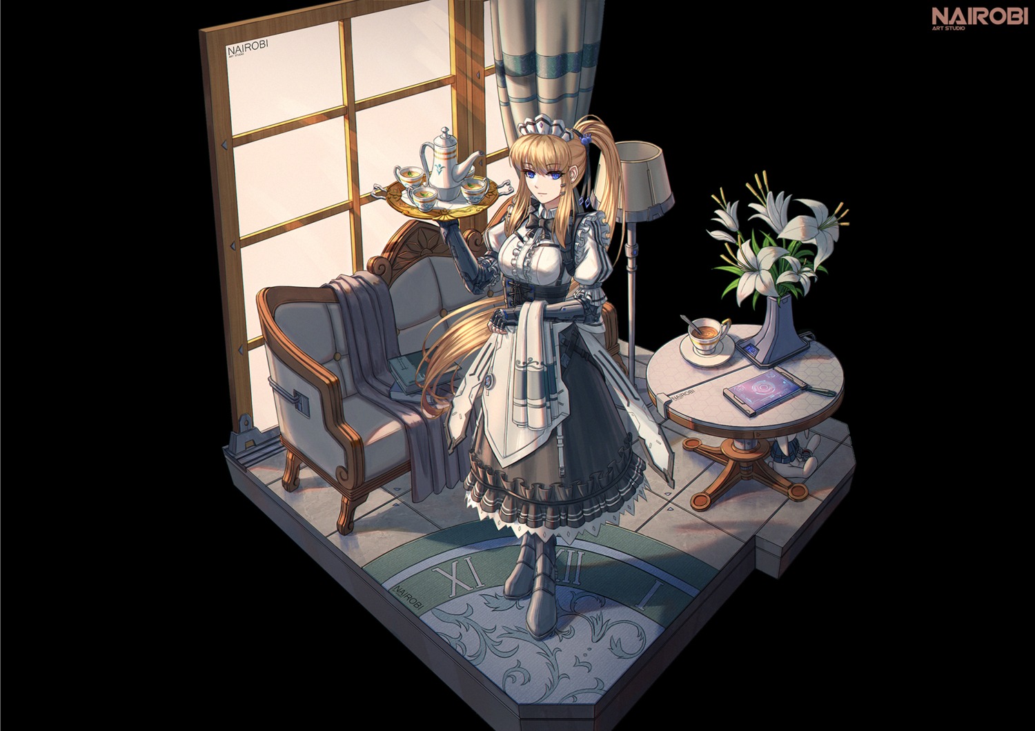 armor, brilliant_naraku, maid