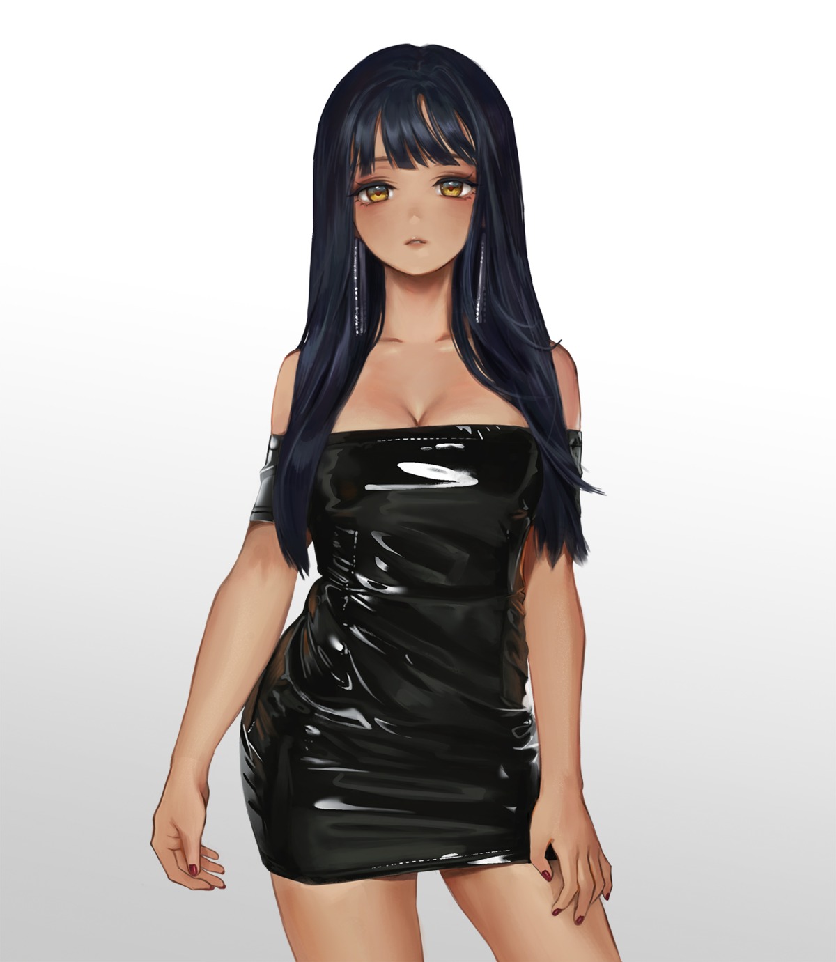 cleavage, dress, rwael