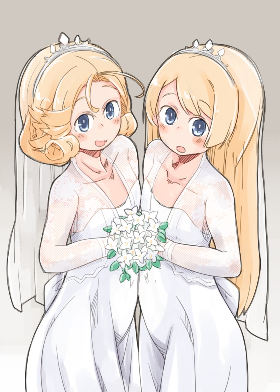 dress, enjaku_izuku, janus_(kancolle), jervis_(kancolle), kantai_collection, see_through, wedding_dress, yuri