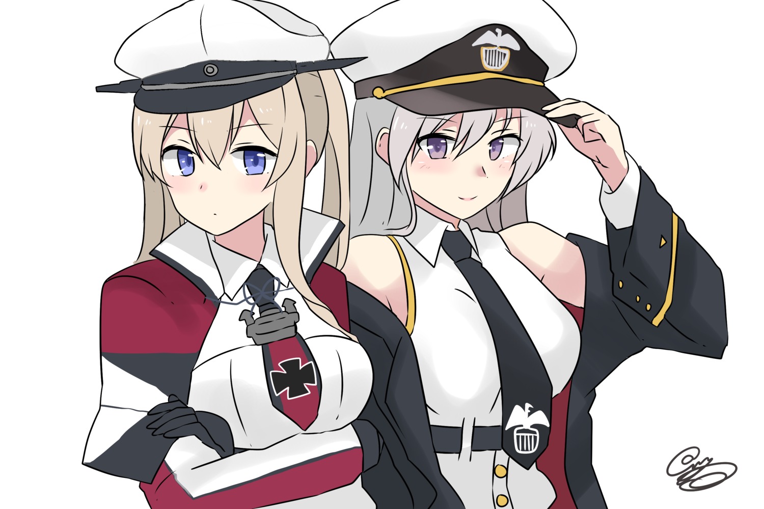 azur_lane, enterprise_(azur_lane), graf_zeppelin_(kancolle), kantai_collection, noruren, uniform
