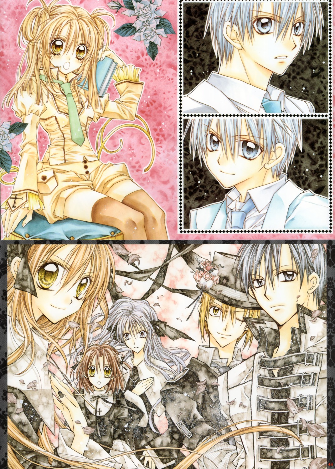 amamiya_ushio, ichinomiya_yoshitaka, otomiya_haine, shinshi_doumei_cross, tanemura_arina, tougu_shizumasa, tougu_takanari, trap