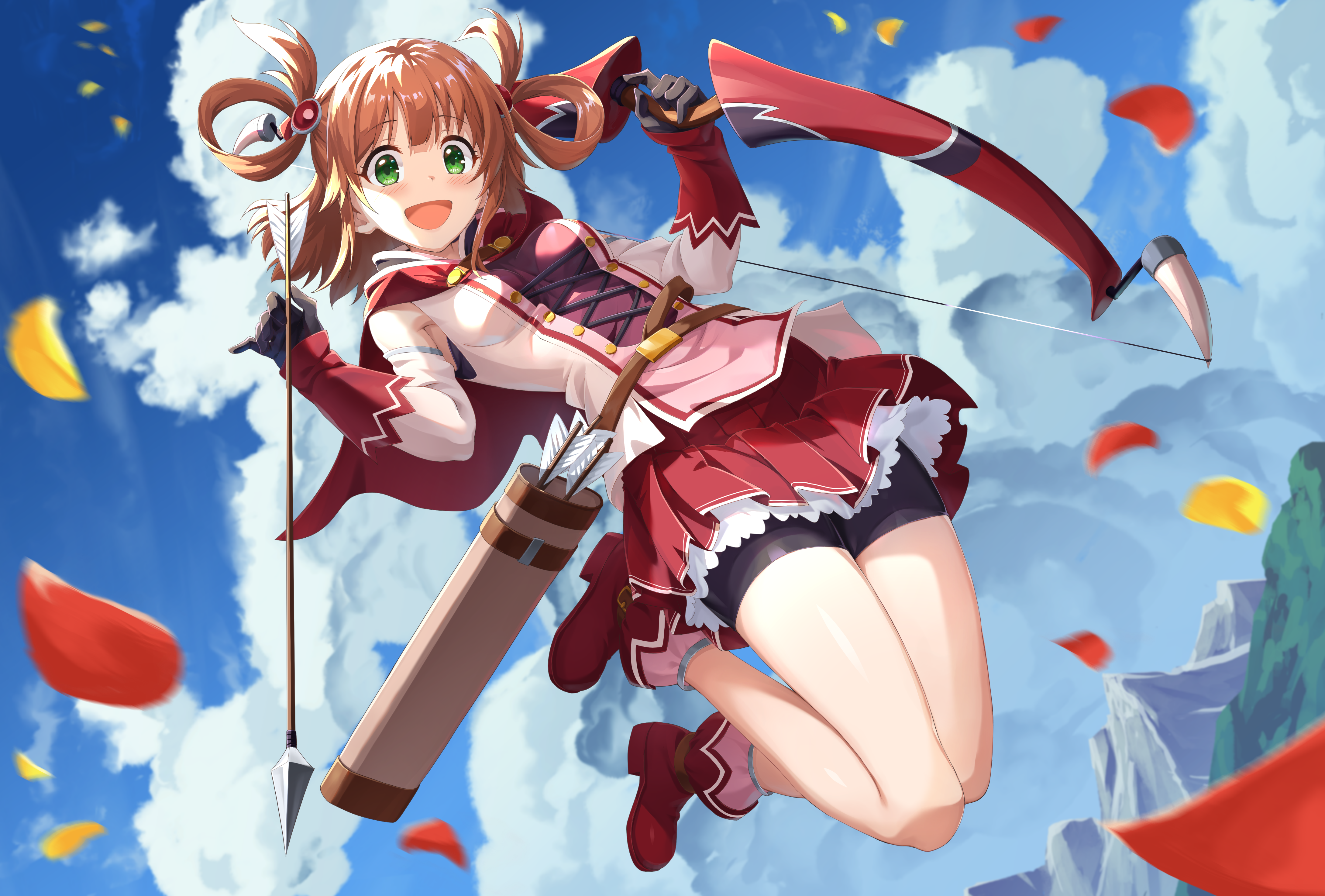 bike_shorts, inosaki_rino, princess_connect!, princess_connect!_re:dive, weapon, yansun
