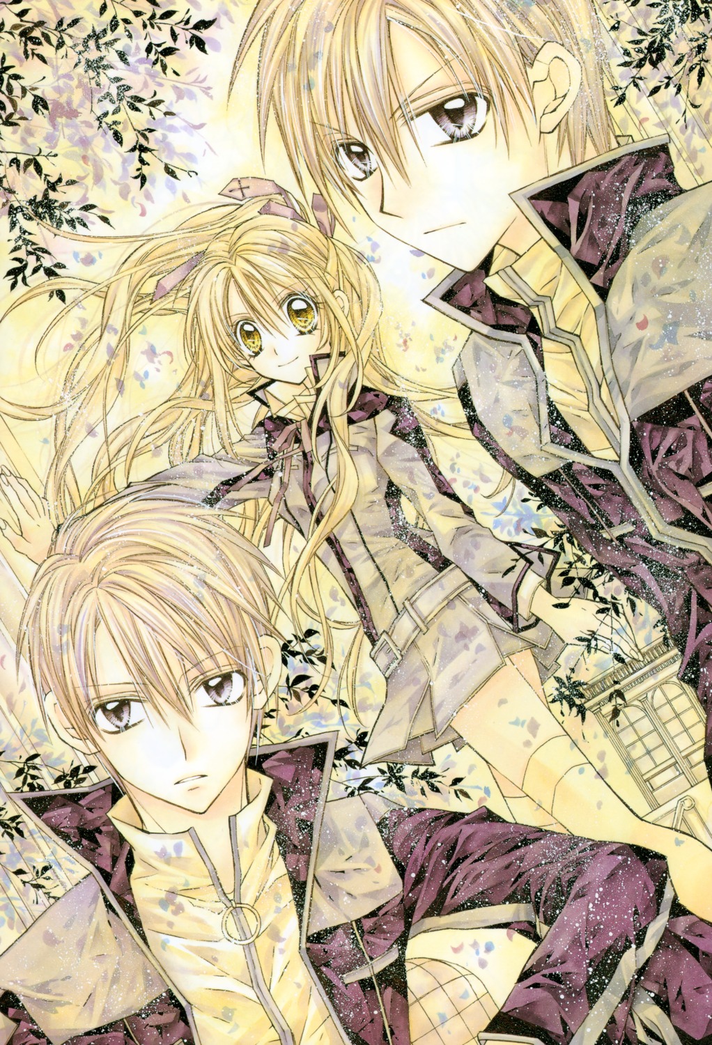 otomiya_haine, seifuku, shinshi_doumei_cross, tanemura_arina, thighhighs, tougu_shizumasa, tougu_takanari