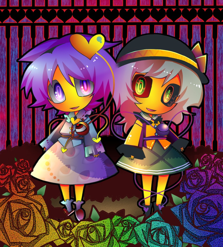 komeiji_koishi, komeiji_satori, ninomae, touhou