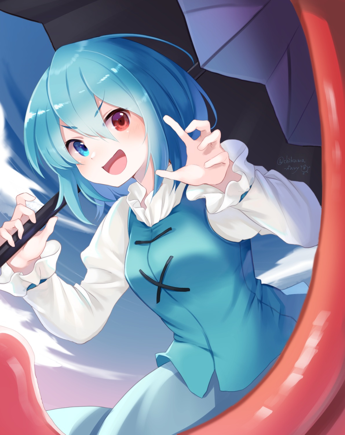 chikuwa_savy, heterochromia, tatara_kogasa, touhou, umbrella