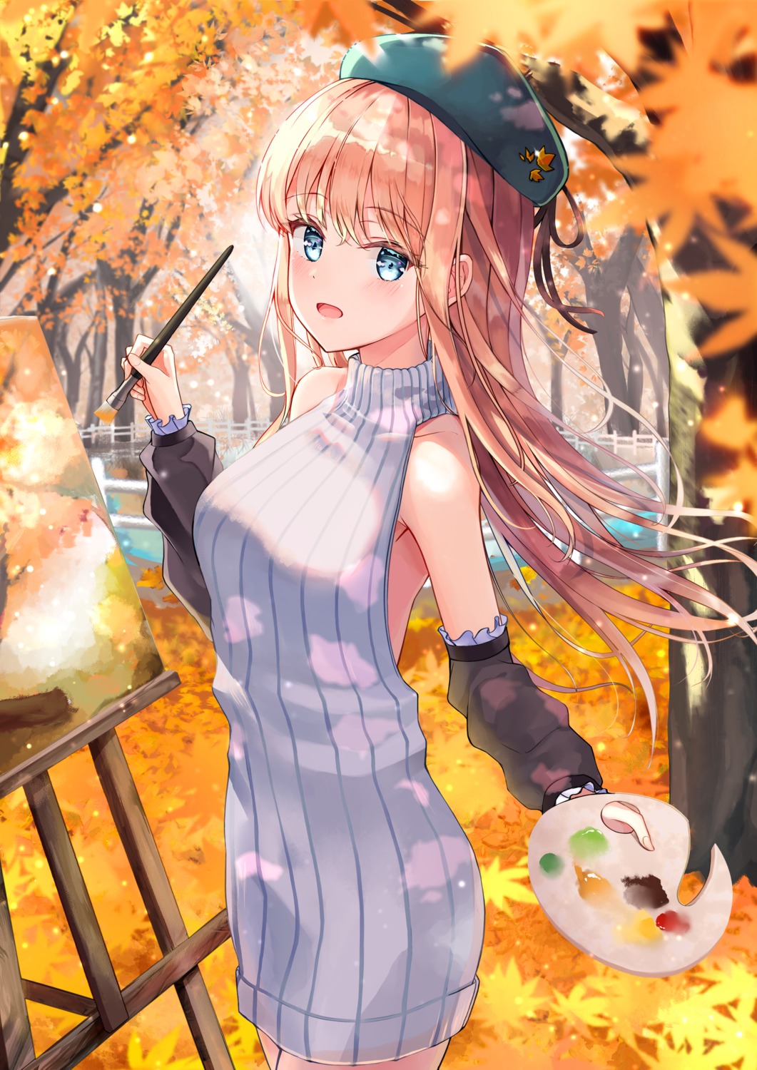 dress, no_bra, sion_(im10042m), sweater