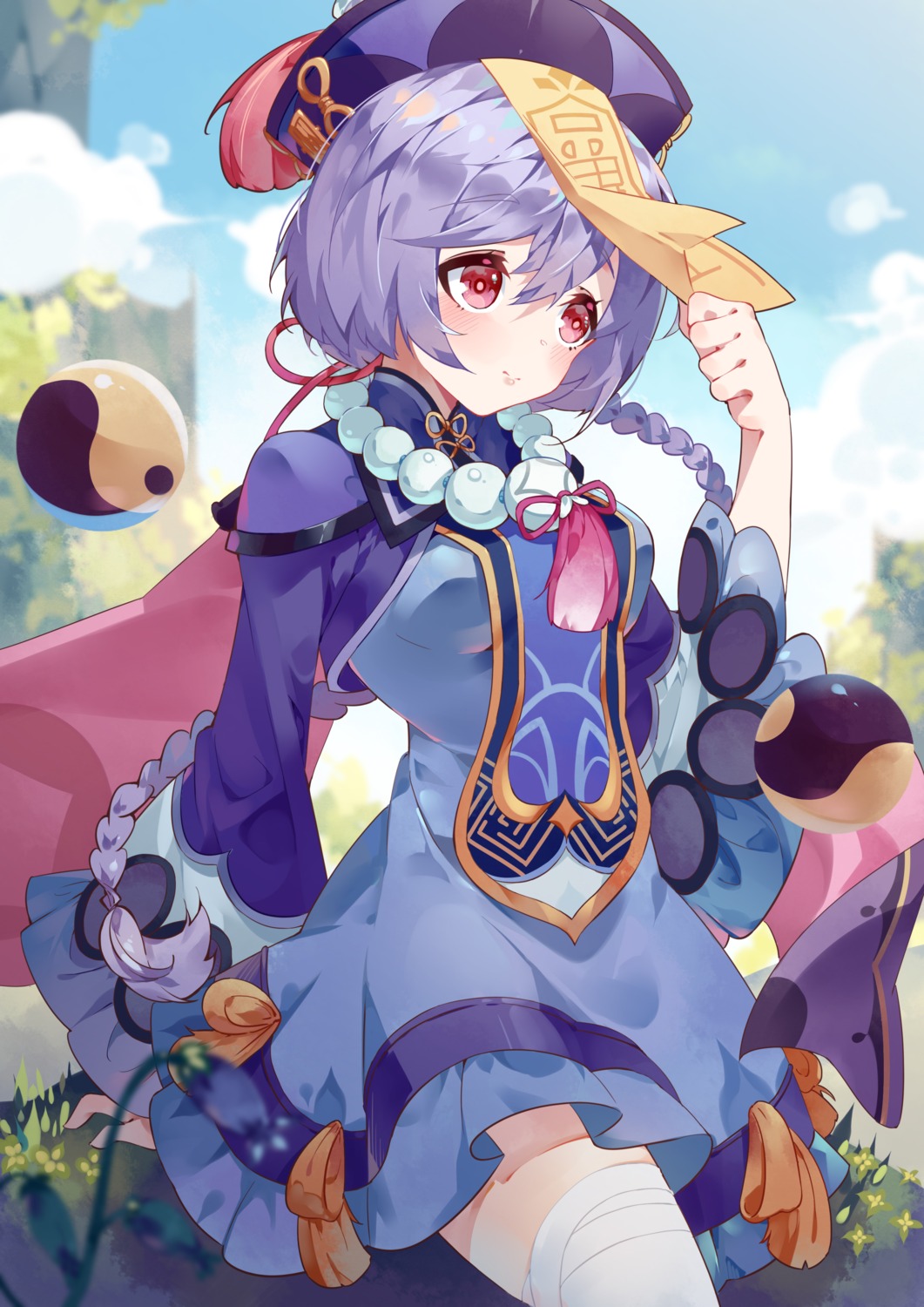 ariakk, asian_clothes, bandages, genshin_impact, qiqi
