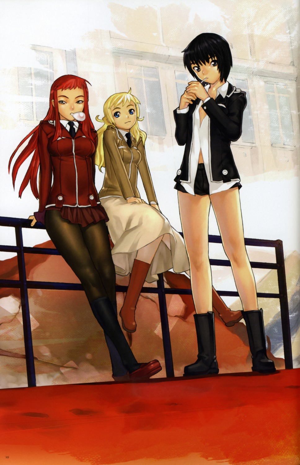 eulen_spiegel, hakua_ugetsu, kagerou_sabine_kurzringer, no_bra, pantyhose, seifuku, suzutsuki_dietrich_schulz, yuugiri_kunigunde_morenz