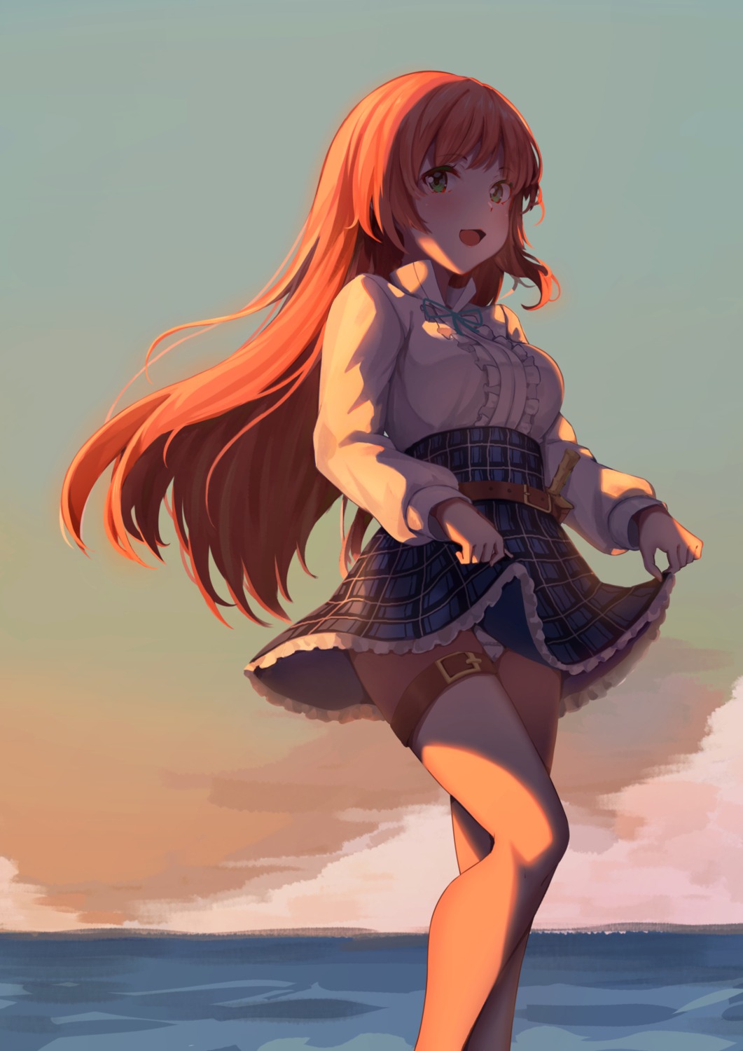 anne_(shingeki_no_bahamut), garter, huan_(hao7551789), manaria_friends, pantsu, shingeki_no_bahamut, skirt_lift