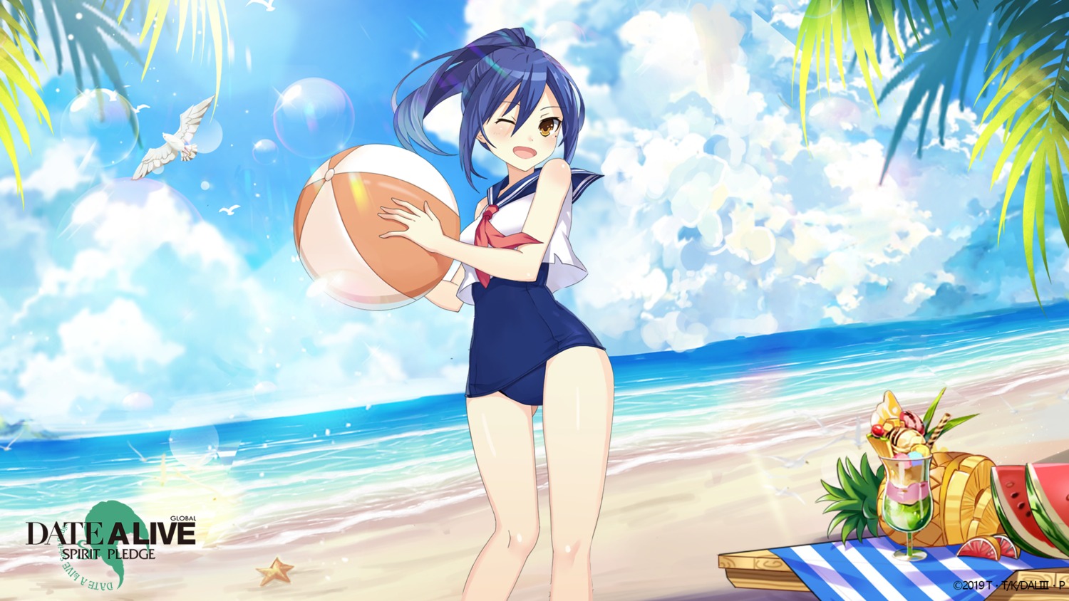 date_a_live, school_swimsuit, seifuku, swimsuits, takamiya_mana, wallpaper