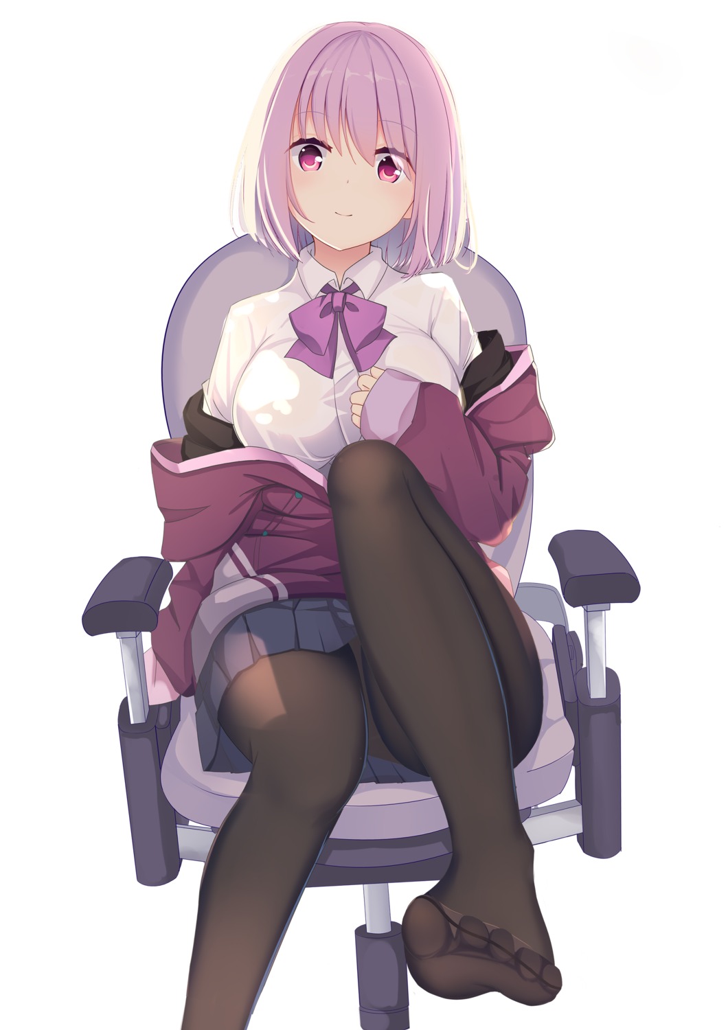 feet, gridman_universe, muq, pantyhose, seifuku, shinjou_akane, ssss.gridman