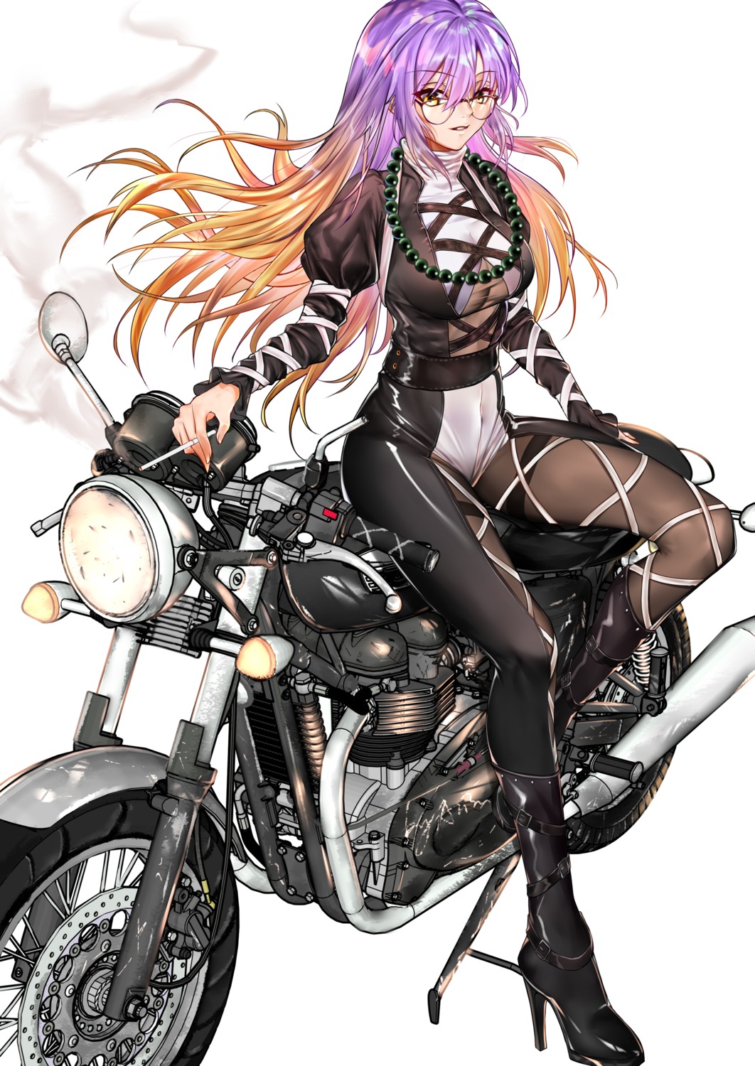 arisu_(wangyunqiu), bodysuit, heels, hijiri_byakuren, megane, touhou