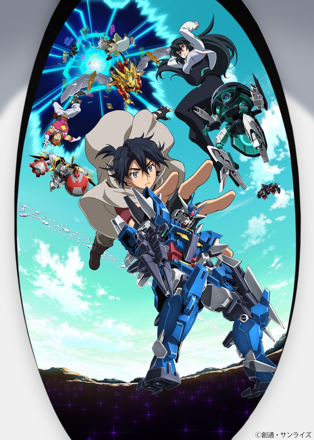 bodysuit, earthree_gundam, gundam, gundam_build_divers_re:rise, kusumegi_shinya, mecha, toida_juri