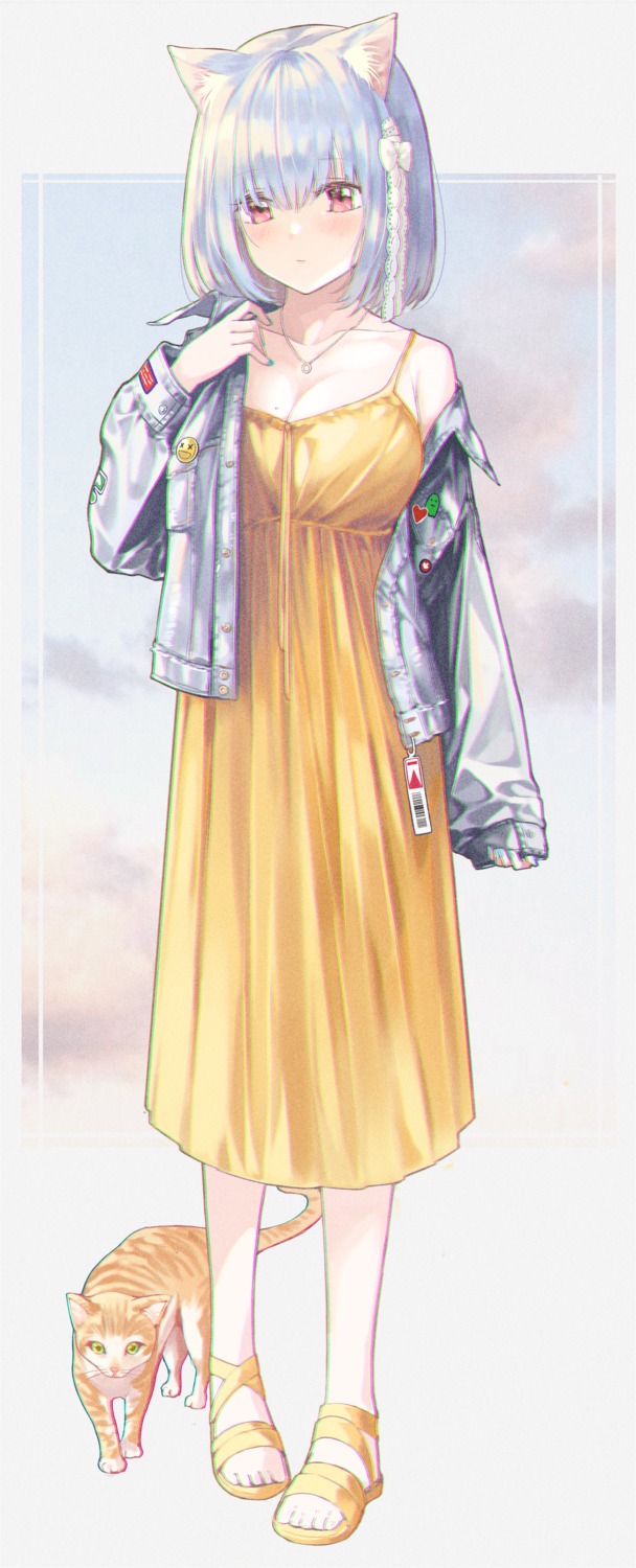 animal_ears, dress, huyou_(awegk), neko, nekomimi, undressing
