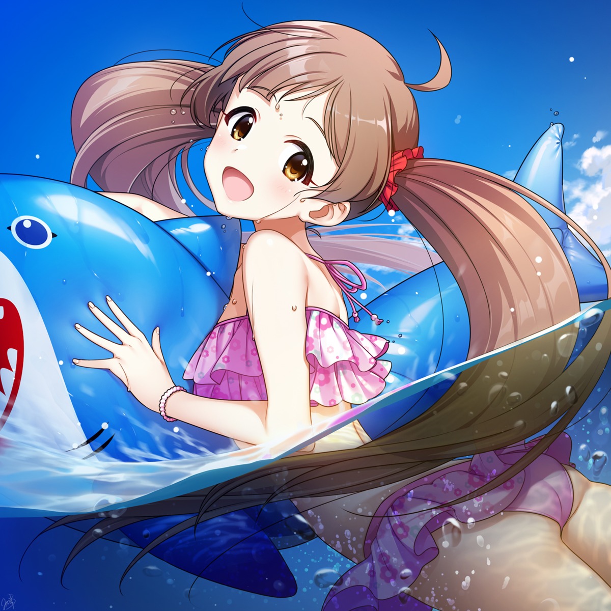 ass, bikini, hakozaki_serika, mikapoe, swimsuits, the_idolm@ster, the_idolm@ster_million_live!, wet