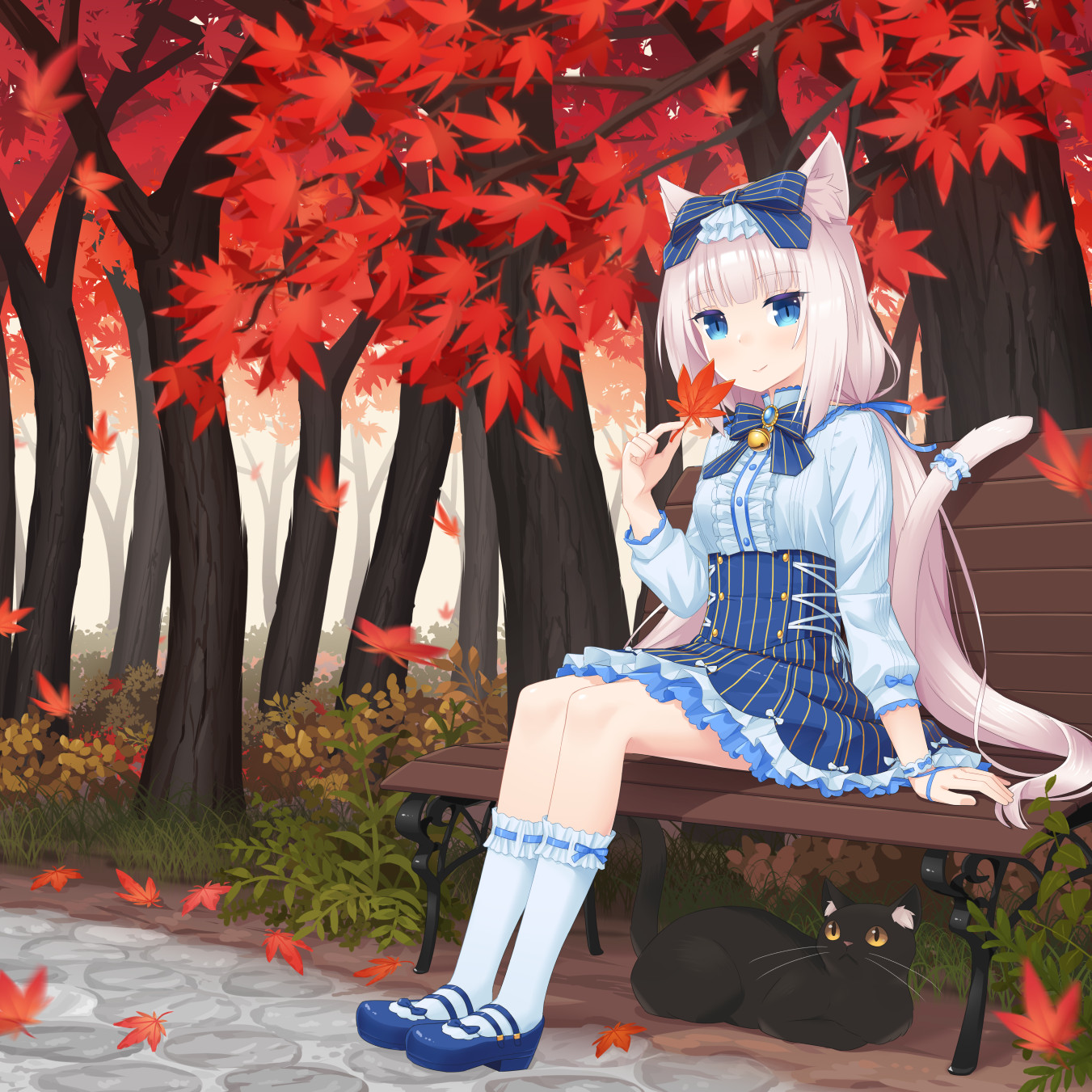 animal_ears, nekomimi, nekopara, nekoze_(s22834712), tail, vanilla