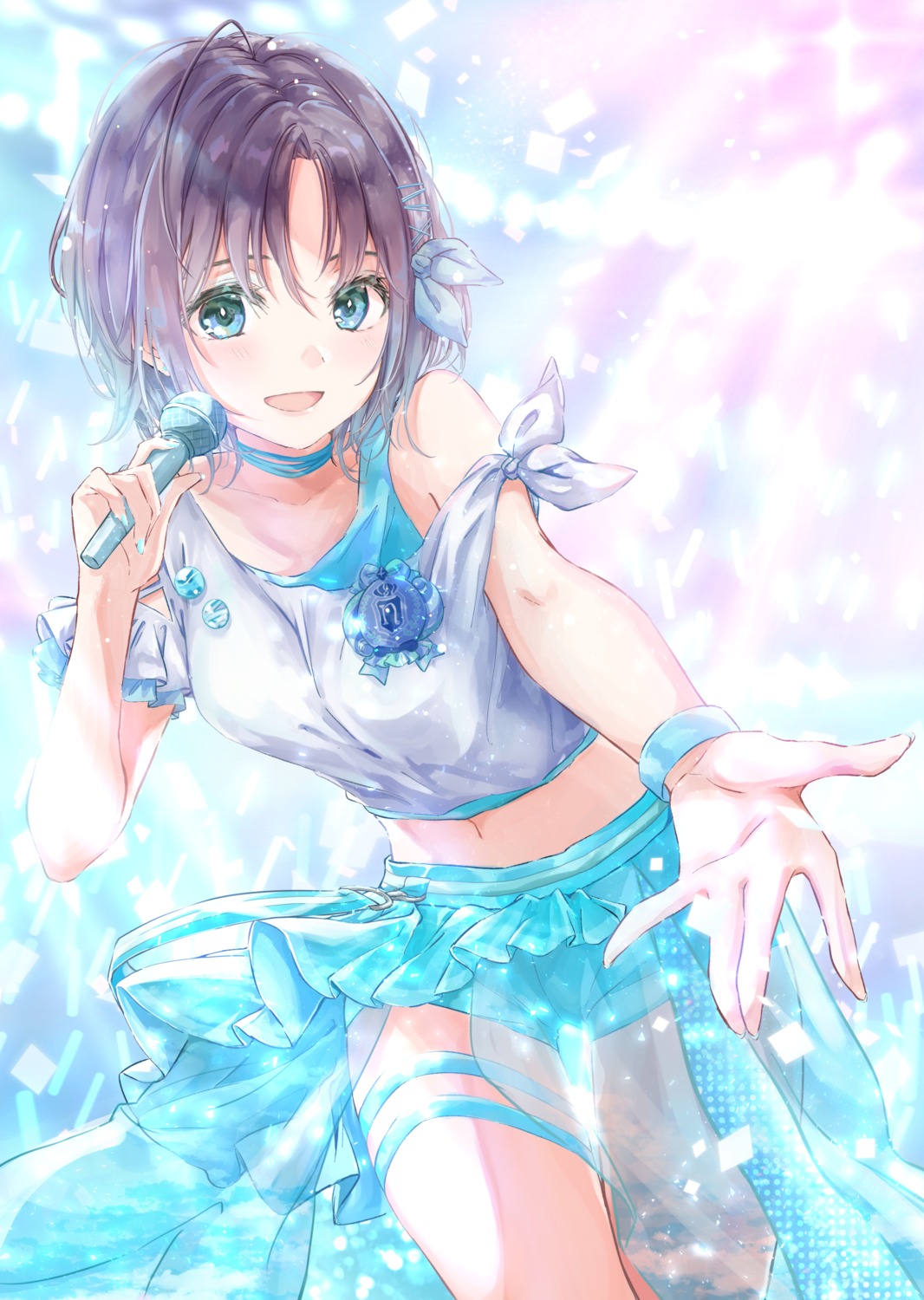 aoba_yukichi, asakura_tooru, garter, see_through, skirt_lift, the_idolm@ster, the_idolm@ster_shiny_colors
