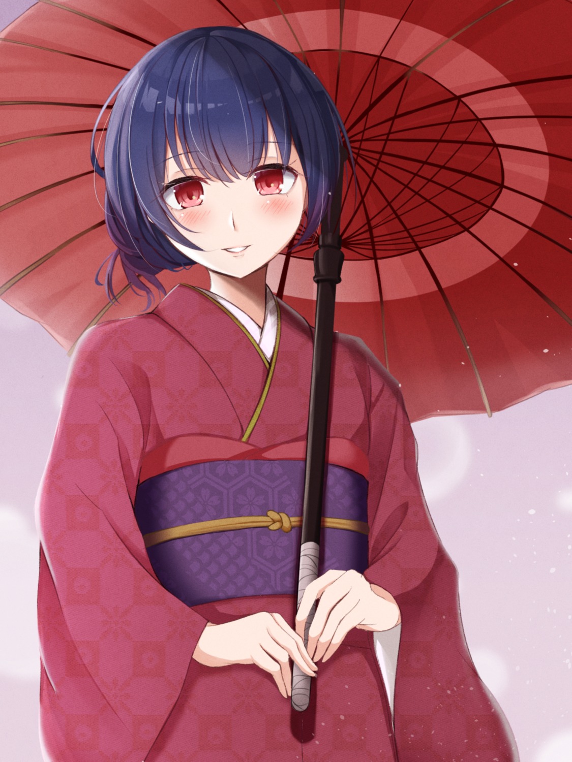 kimono, morino_rinze, the_idolm@ster, the_idolm@ster_shiny_colors, umbrella, yoshimoto_(carpsukidayo)