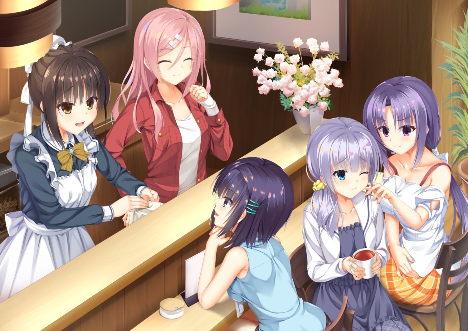 amairo_islenauts, cafe_stella_to_shinigami_no_chou, crossover, dress, empty_x_embryo, itsukishishihimenomikoto, log_(8kumagawa), maid