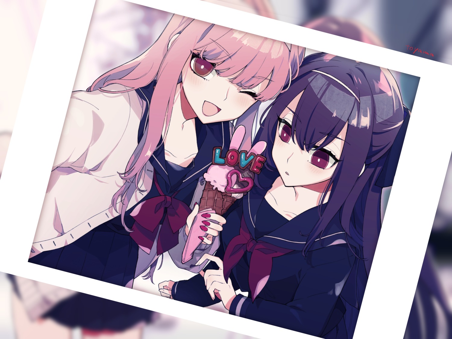 fate/grand_order, medb_(fate), scathach_(fate), seifuku, sweater, toyama572