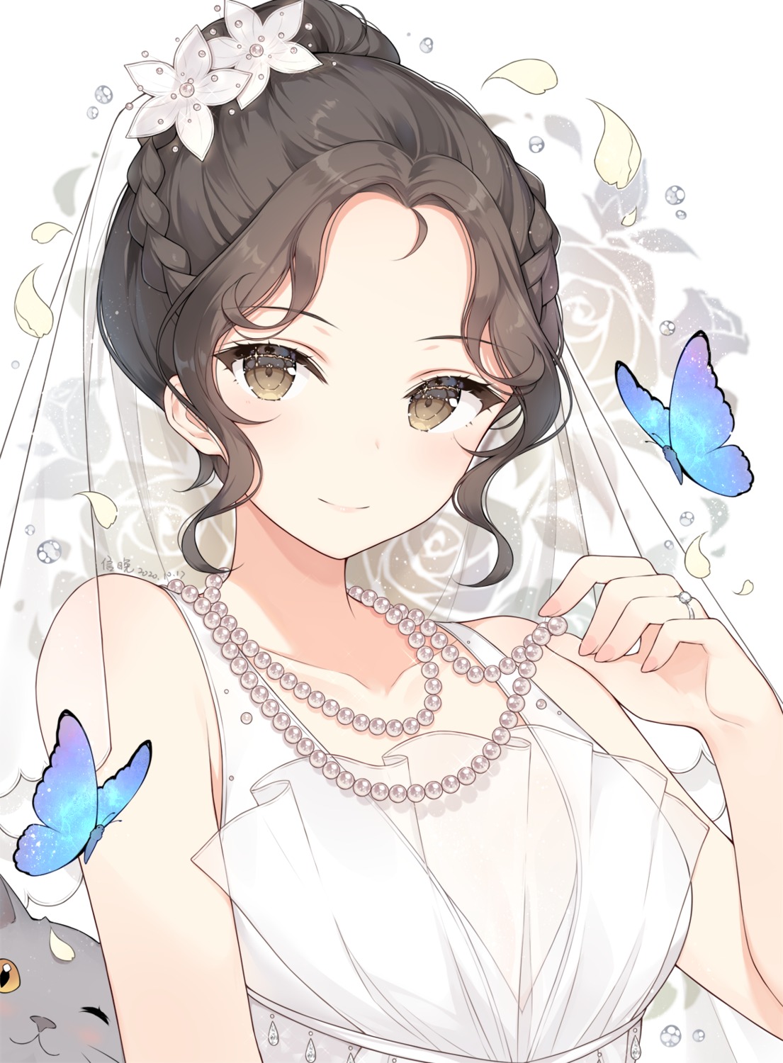 ayuanlv, dress, see_through, wedding_dress