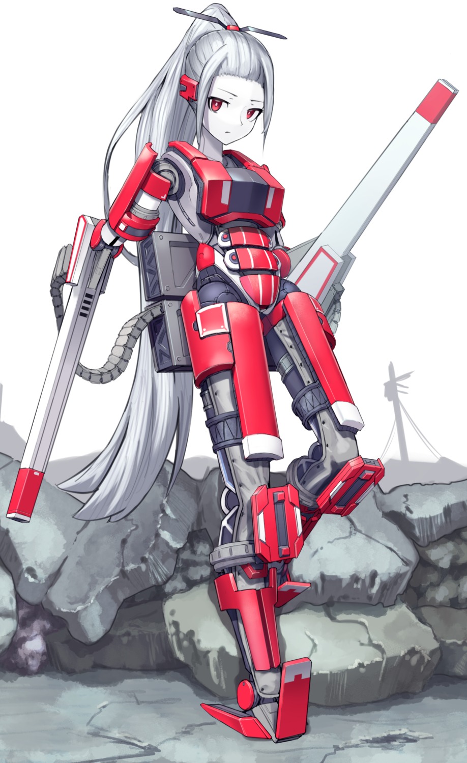 armor, hispol_(04-uma-alpha), mecha_musume, weapon