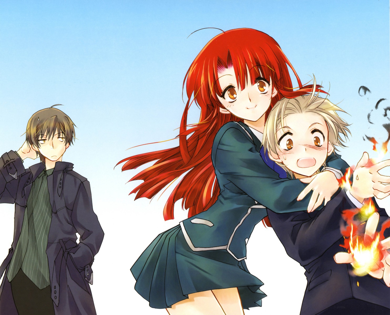 kannagi_ayano, kannagi_ren, kaze_no_stigma, nanto_hanamaru, yagami_kazuma