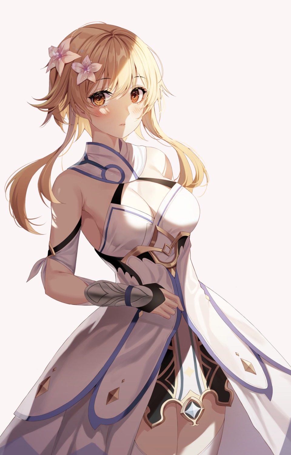 genshin_impact, lumine, niji_(rudduf232)
