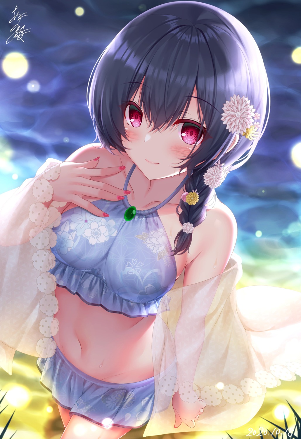 morino_rinze, see_through, swimsuits, the_idolm@ster, the_idolm@ster_shiny_colors, yunagi_amane