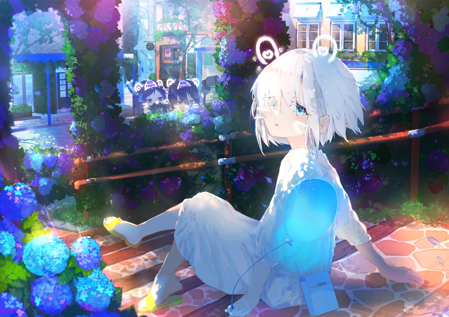 aiba_uiha, animal_ears, ars_almal, dress, nijisanji, skirt_lift, sumiya_sakise, summer_dress