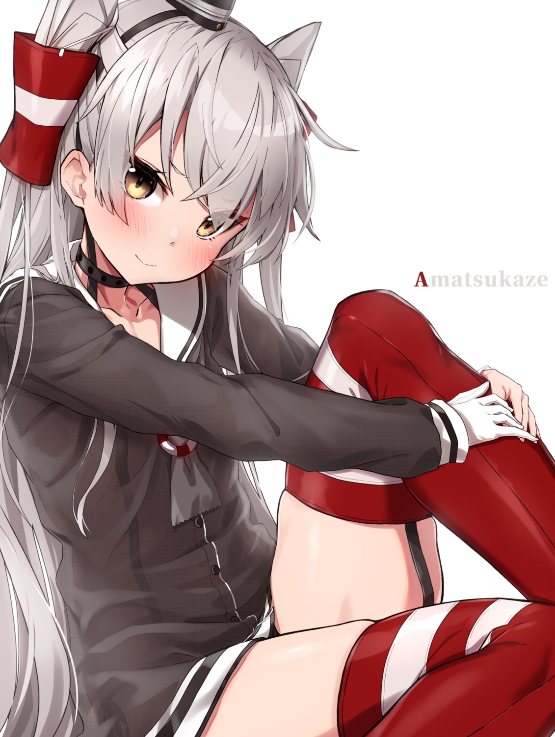 amatsukaze_(kancolle), kantai_collection, see_through, seifuku, stockings, takanashi_kei_(hitsujikan), thighhighs