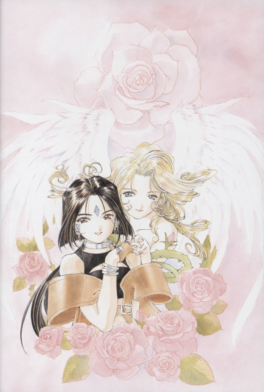 ah_my_goddess, angel, fujishima_kousuke, gorgeous_rose, peorth, wings