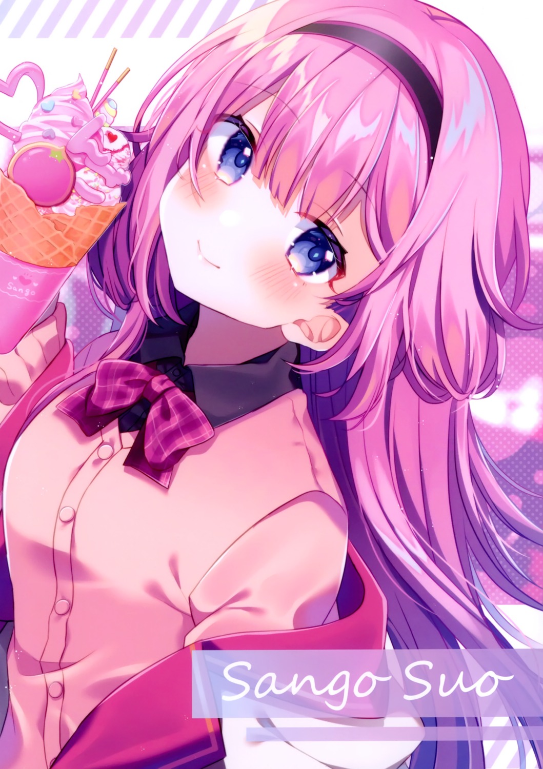nijisanji, seifuku, suou_sango, sweater, uchiniki
