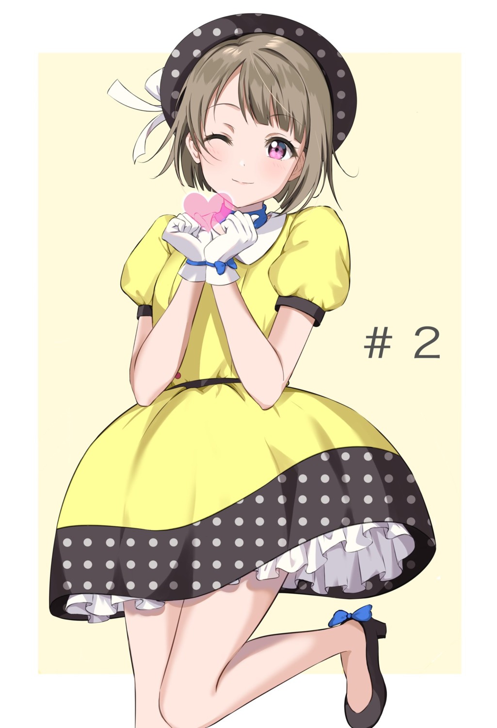 dress, gorilla-shi, heels, love_live!_(series), love_live!_nijigasaki_gakuen_school_idol_doukoukai, nakasu_kasumi, skirt_lift