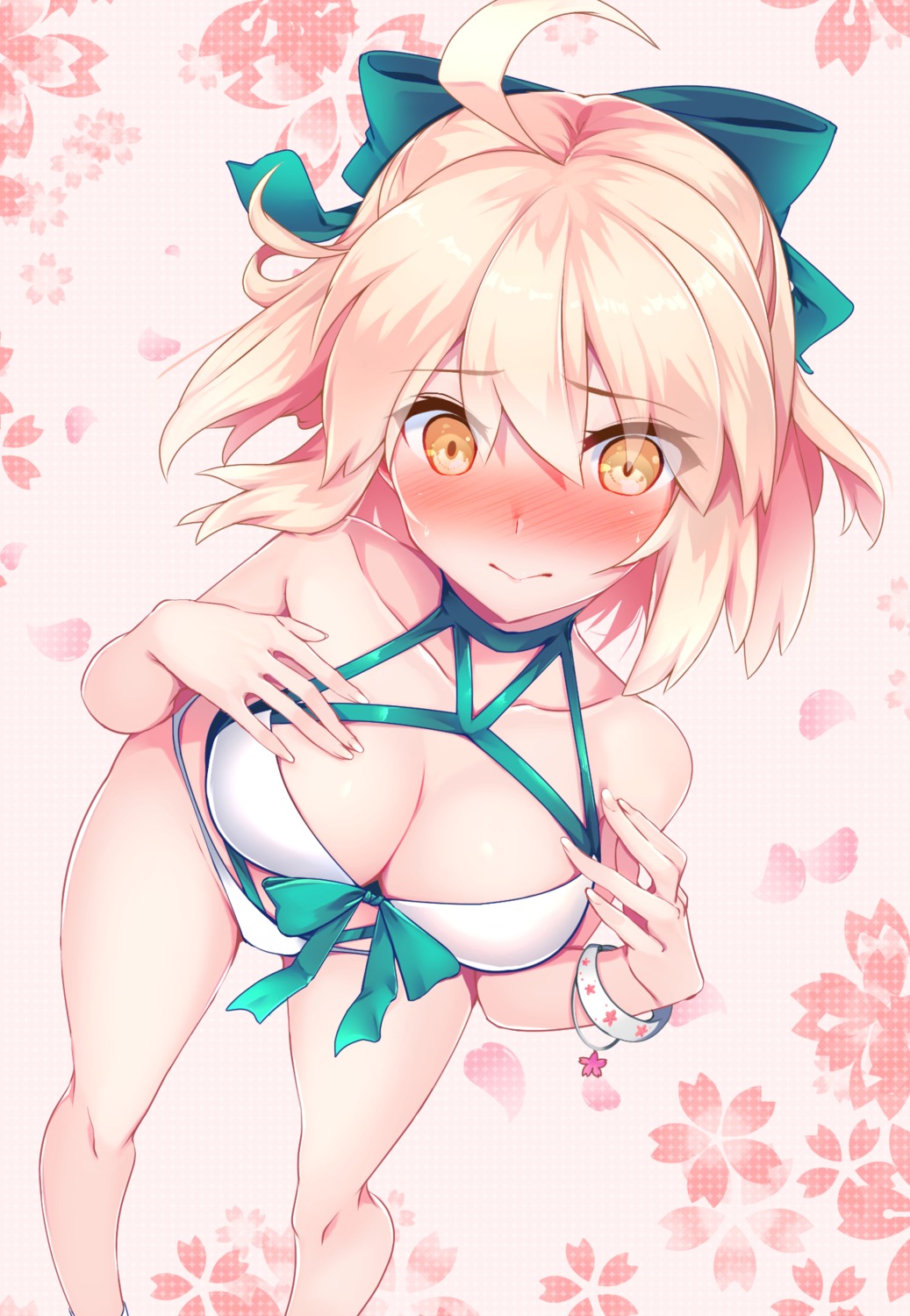 bikini, cleavage, fate/grand_order, okita_souji_(fate), swimsuits, tsukui_kachou