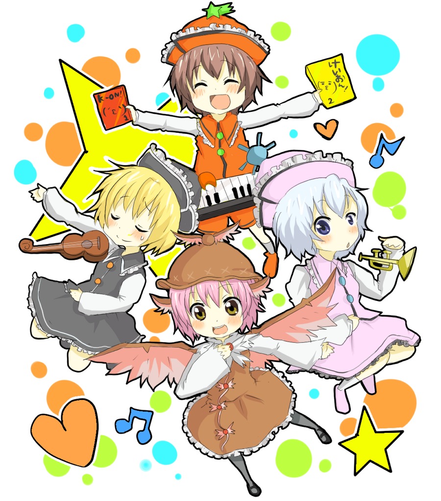 hare_(artist), lunasa_prismriver, lyrica_prismriver, merlin_prismriver, mystia_lorelei, touhou