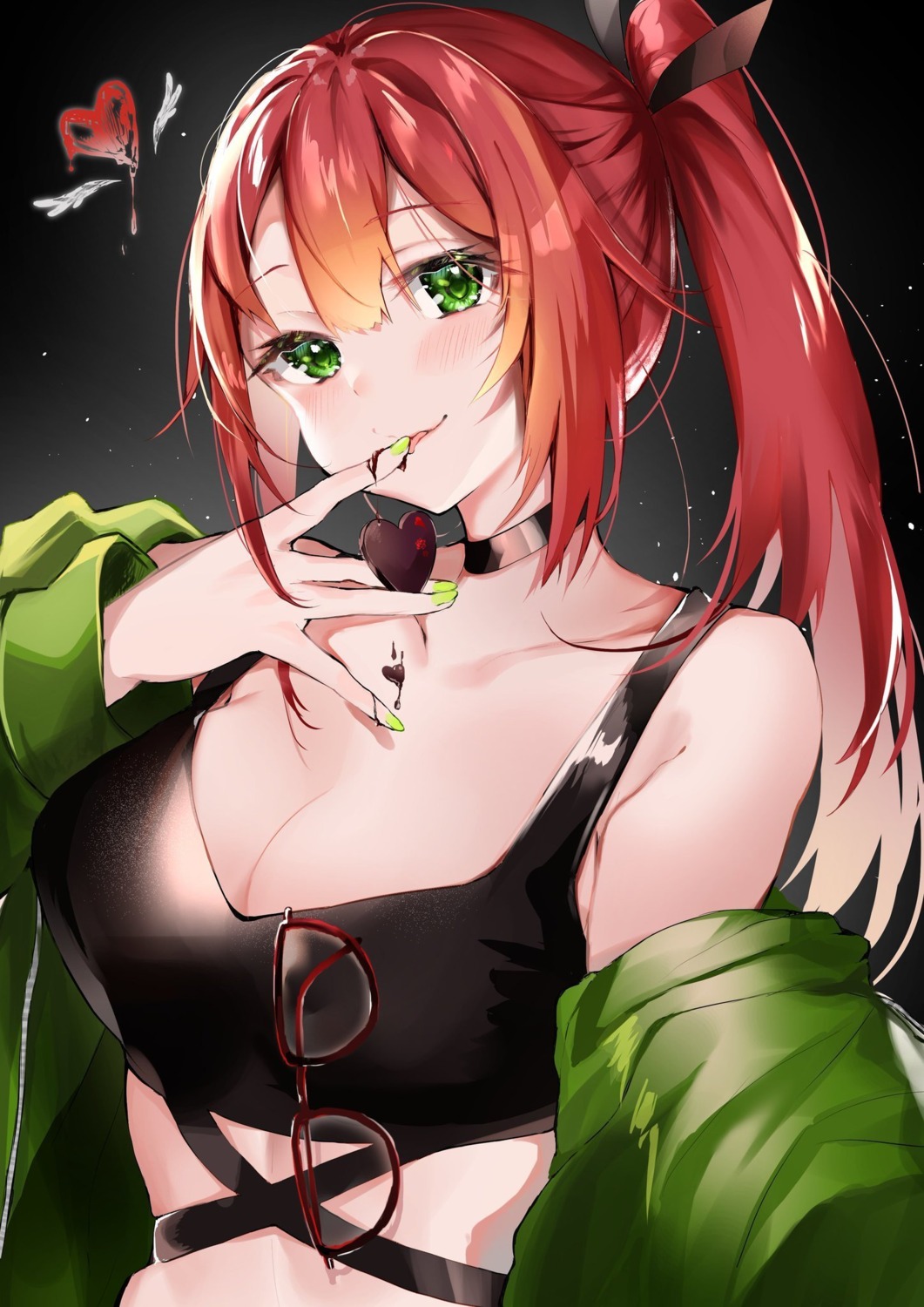 bra, chucolala, cleavage, cream, felnemo, hiseki_erio, hiseki_erio_channel, megane