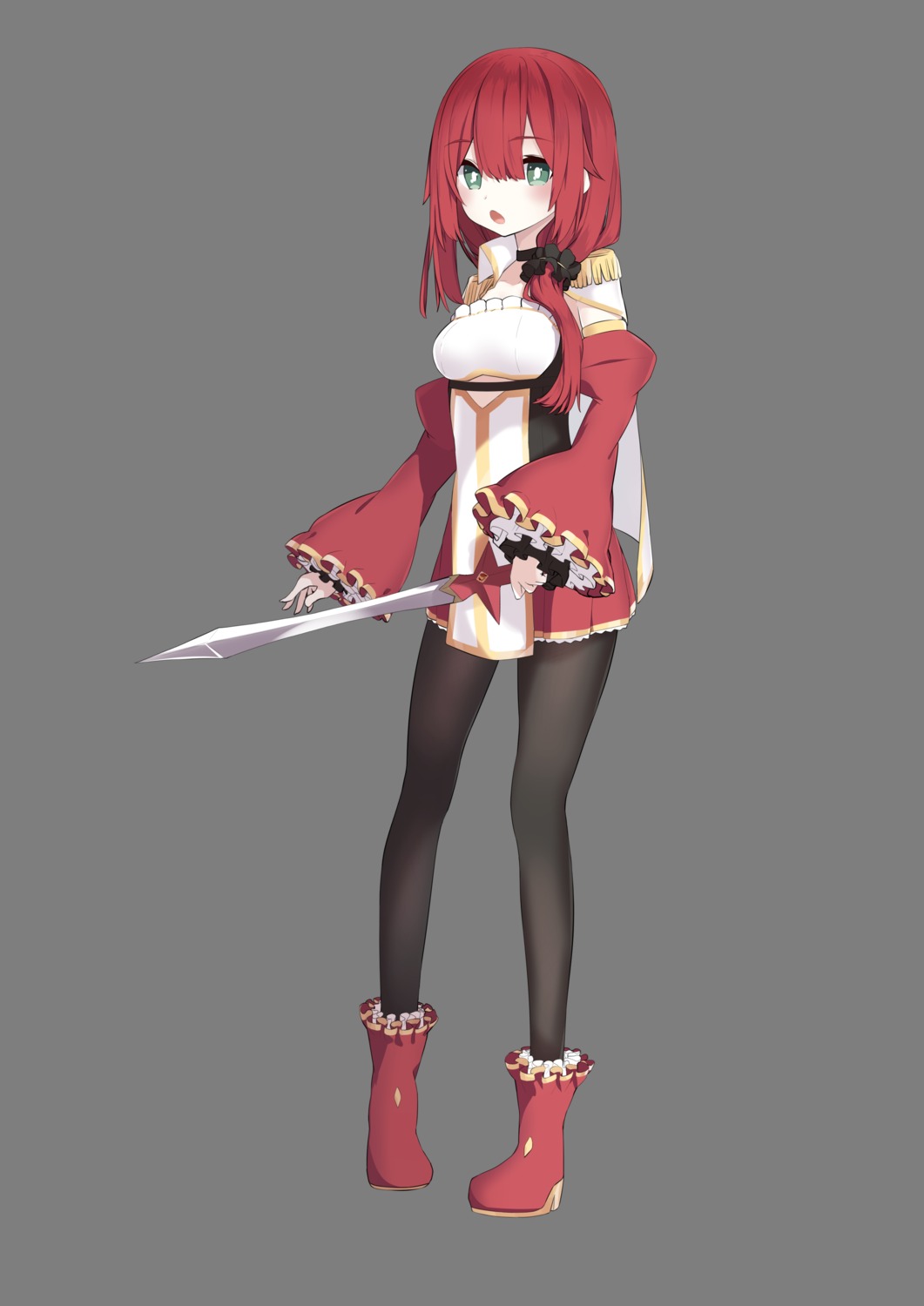 chucolala, hiseki_erio, hiseki_erio_channel, pantyhose, paryi, sword, transparent_png, uniform