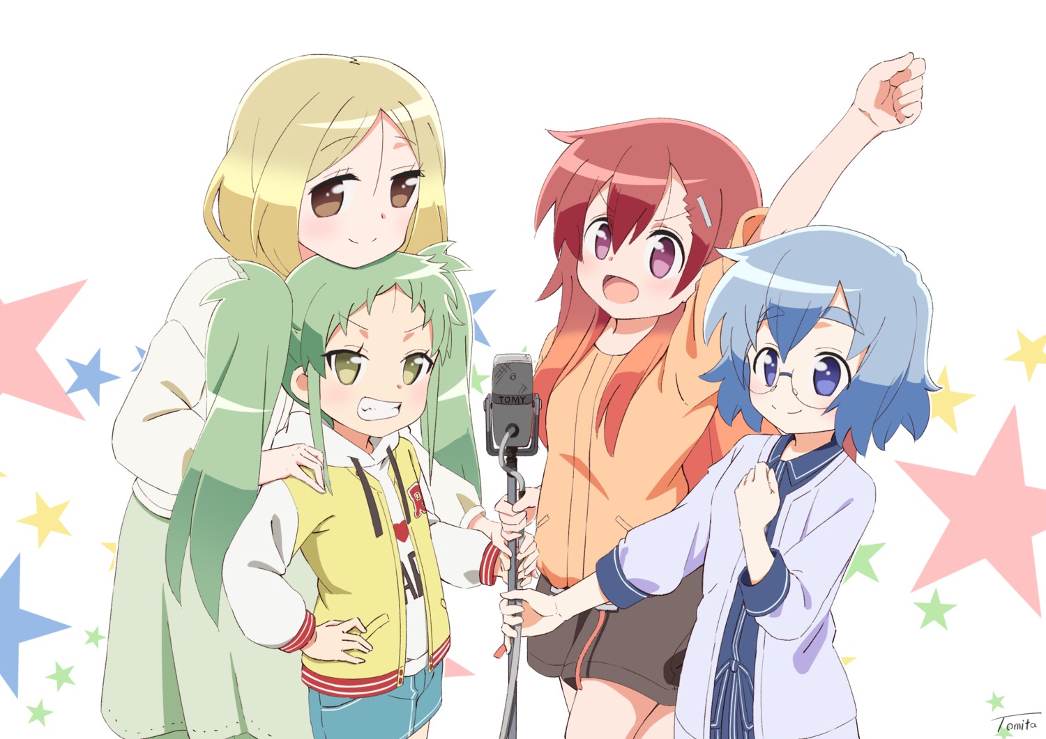 araya_rin, asougi_nayuta, dress, kitakaze_fubuki, kogarashi_mafuyu, maesetsu!, megane, tagme