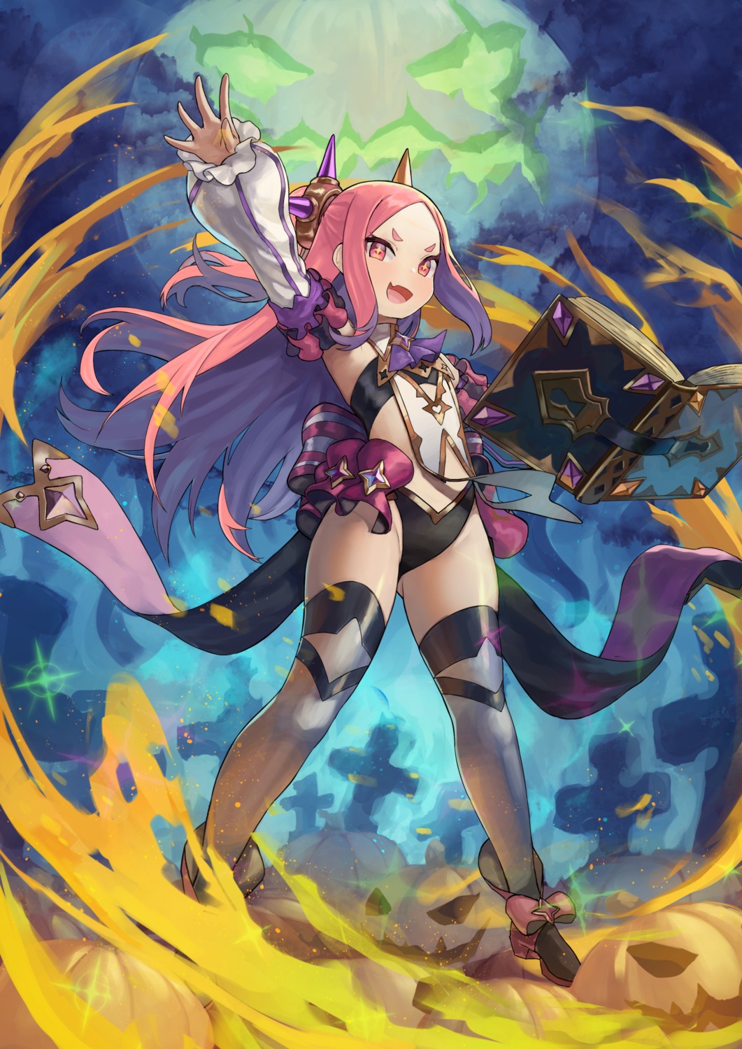 bikini_armor, moutama, thighhighs