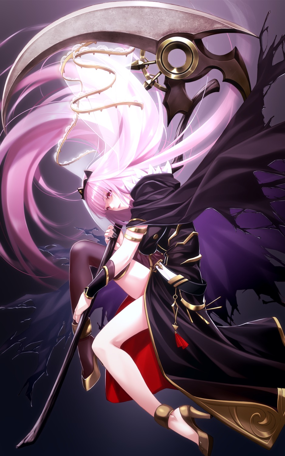 fenrir_(fenlil0316), heels, hololive, hololive_english, thighhighs, weapon