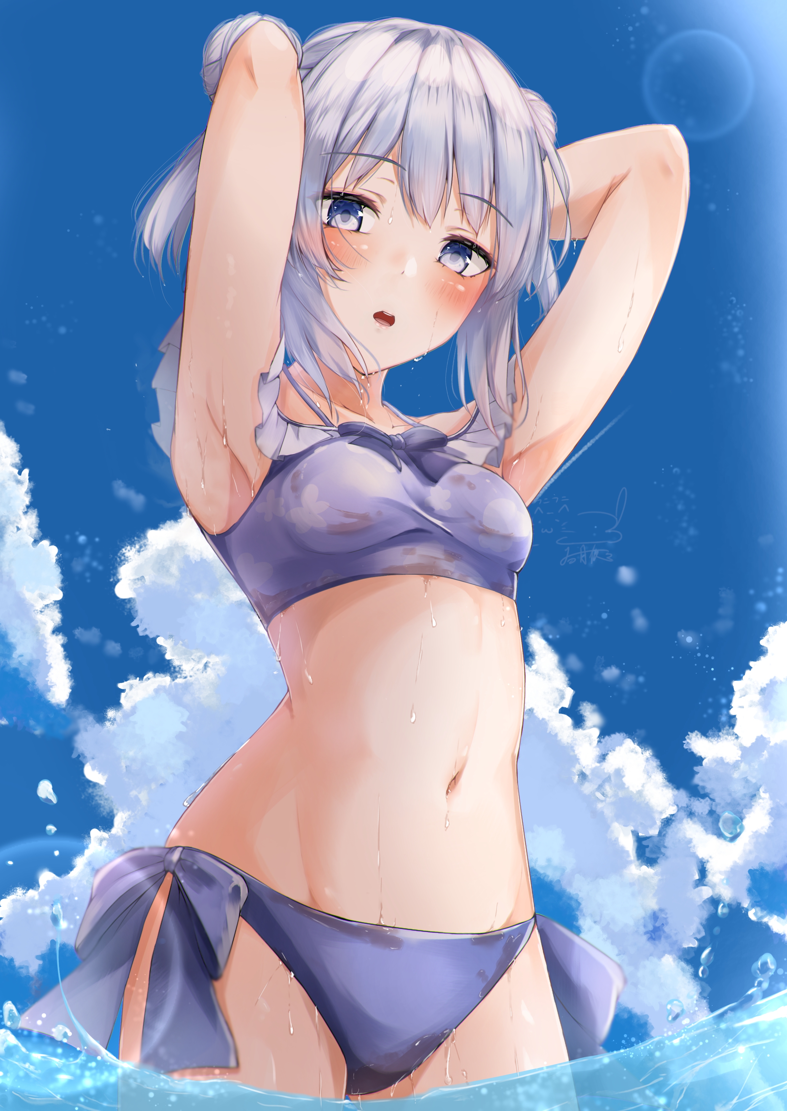 bikini, chunithm, kisaragi_yaya, kobotoke_nagi, swimsuits, wet