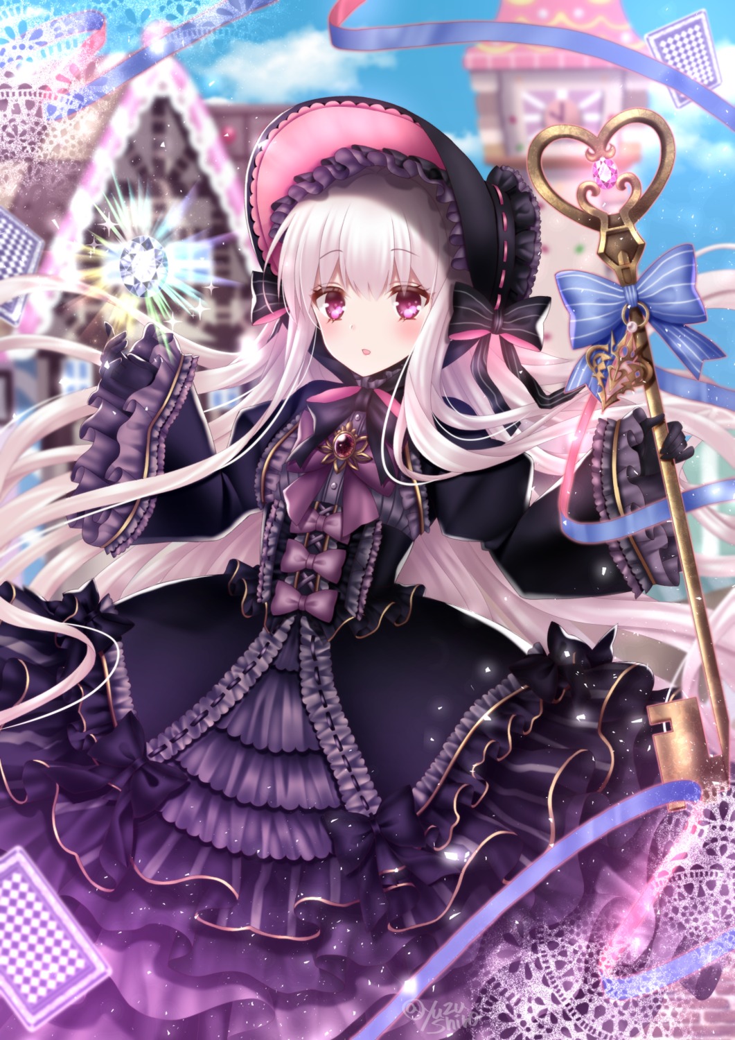 dress, fate/grand_order, gothic_lolita, lolita_fashion, nursery_rhyme_(fate/extra), weapon, yuzushiro