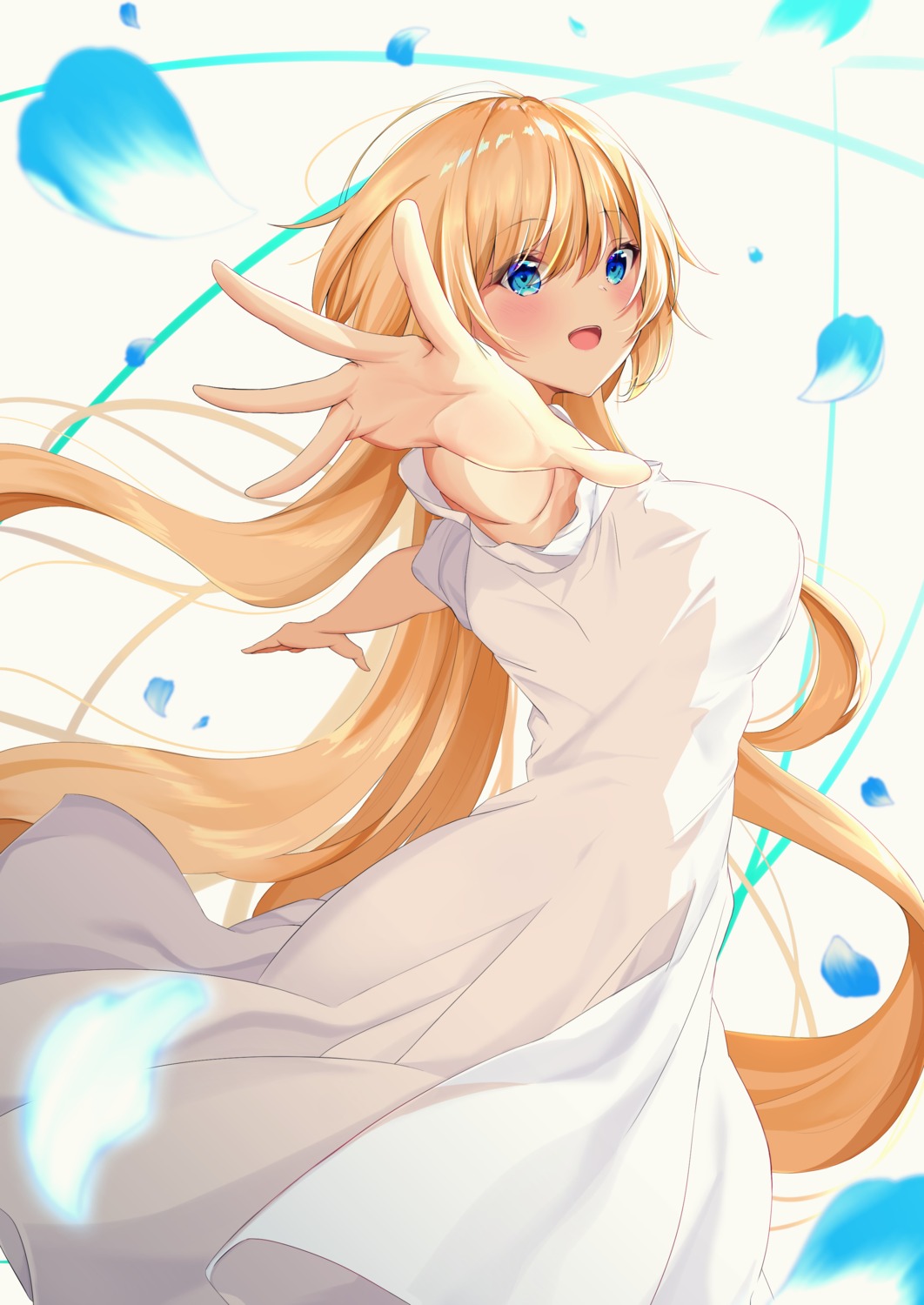 dress, fate/grand_order, jeanne_d'arc, jeanne_d'arc_(fate), namaponpon_00, skirt_lift, summer_dress
