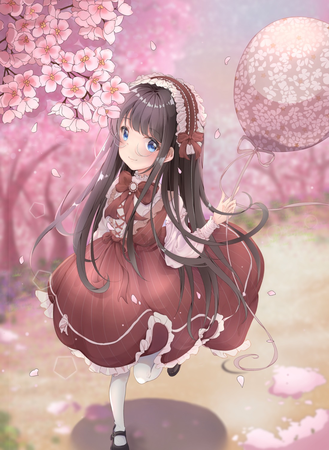 dress, lolita_fashion, megane, nayuuchan, pantyhose, skirt_lift
