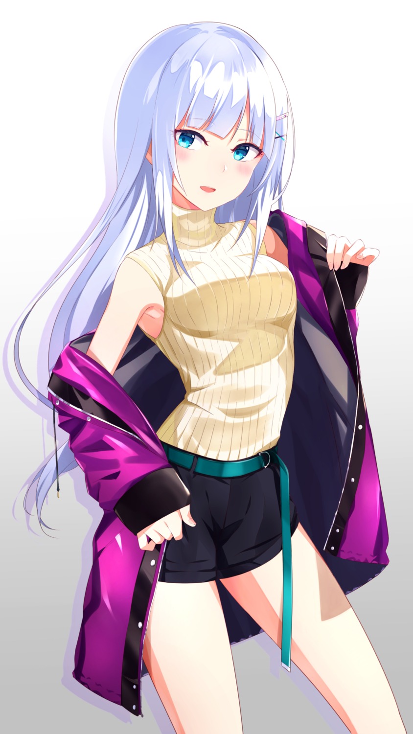 dice_gt, shiraishi_tsumugi, sweater, the_idolm@ster, the_idolm@ster_million_live!, undressing