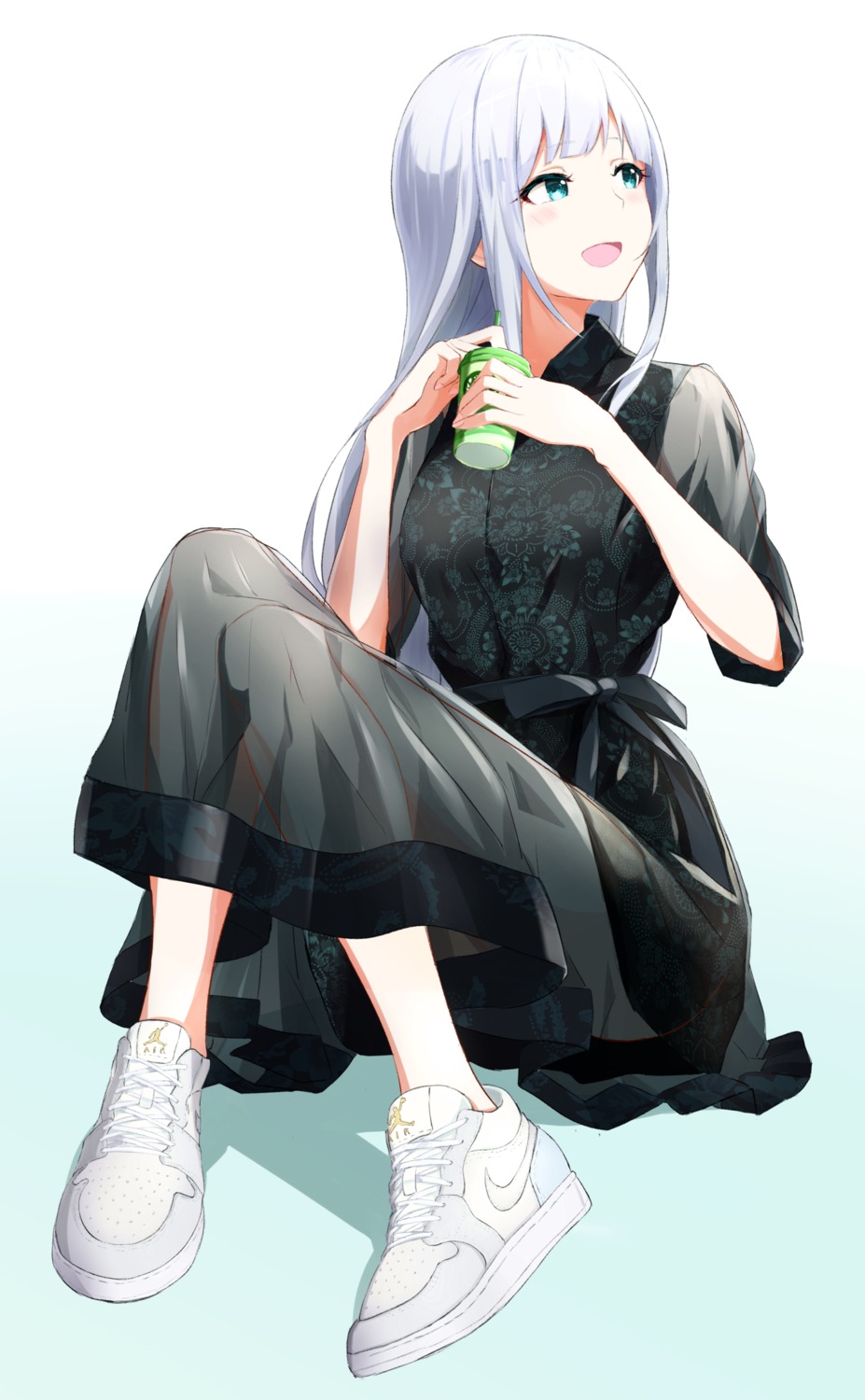 dice_gt, dress, see_through, shiraishi_tsumugi, skirt_lift, the_idolm@ster, the_idolm@ster_million_live!