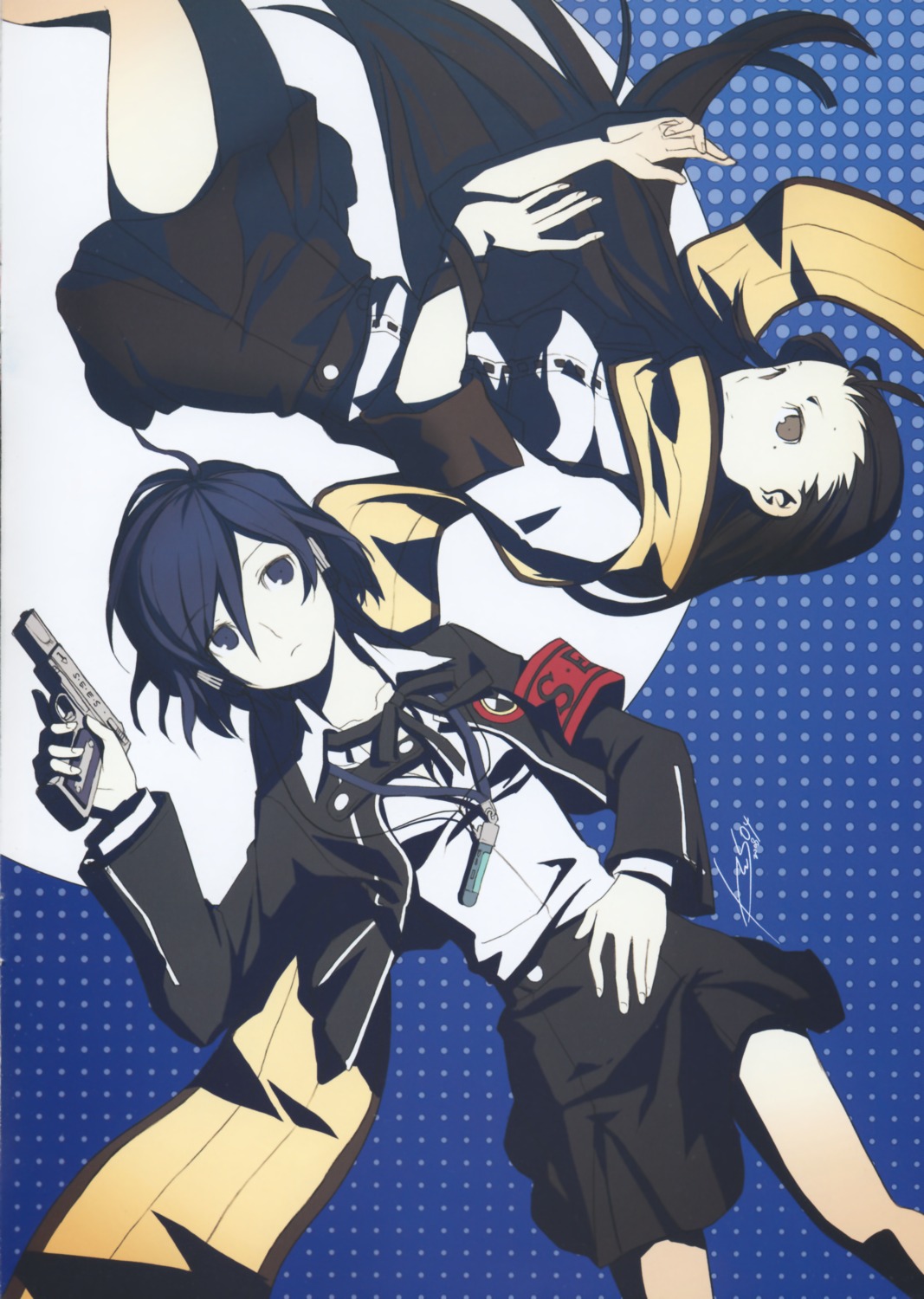 arisato_minato, genderswap, gun, h2so4, megaten, mochizuki_ryouji, persona, persona_3